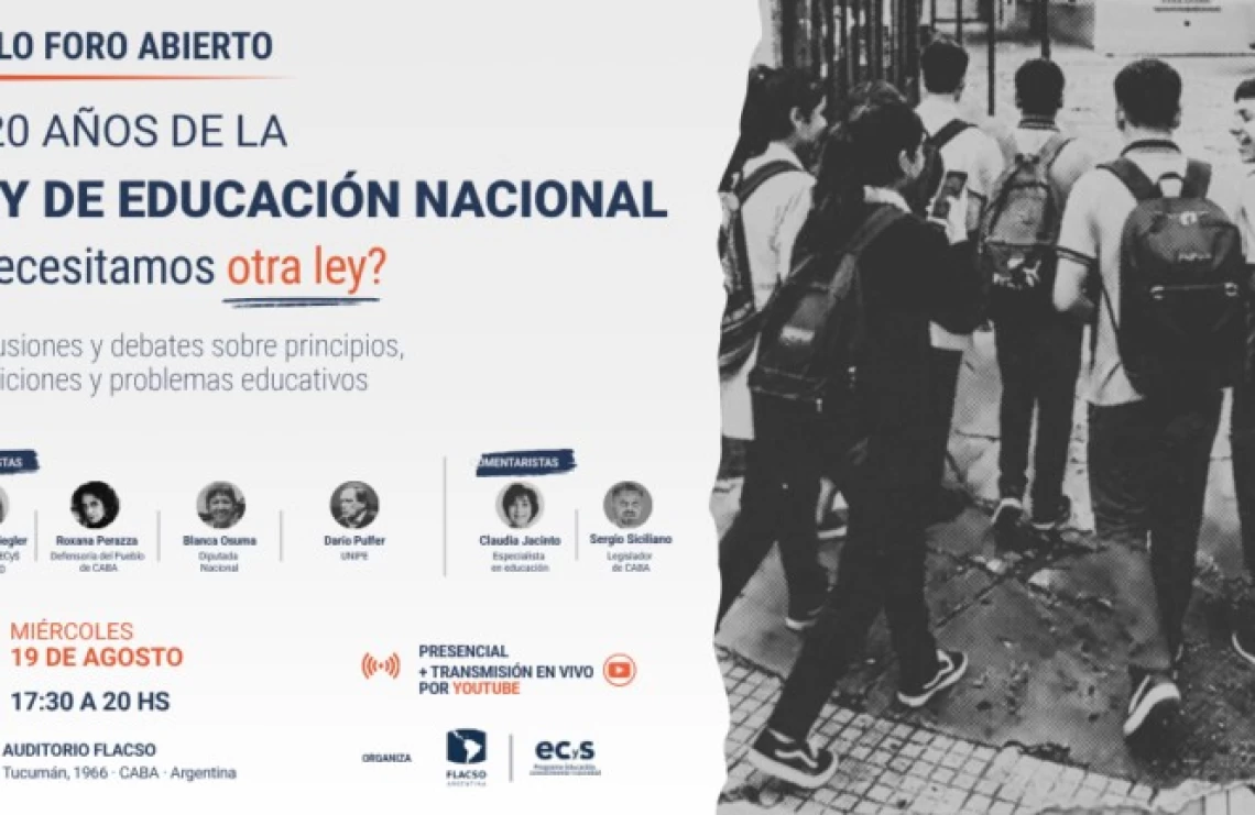 Debatirán sobre si es necesaria una nueva Ley de Educación Nacional