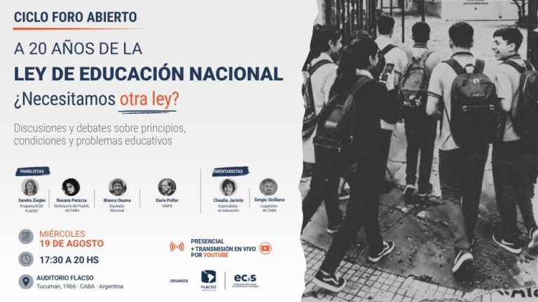 Debatirán sobre si es necesaria una nueva Ley de Educación Nacional